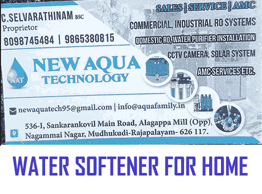 New Aqua Technology water softener dealers in rajapalayam